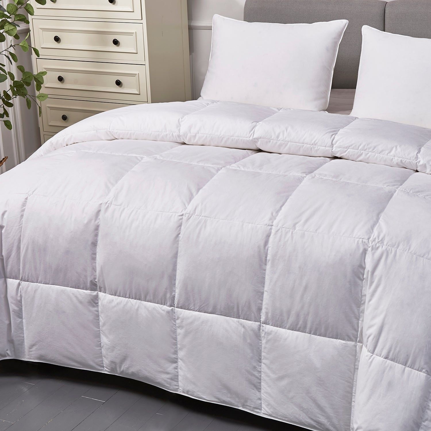  Blue Ridge Home Fashions Hungarian Goose Extra Warm Cotton Comforter - White - Bonton