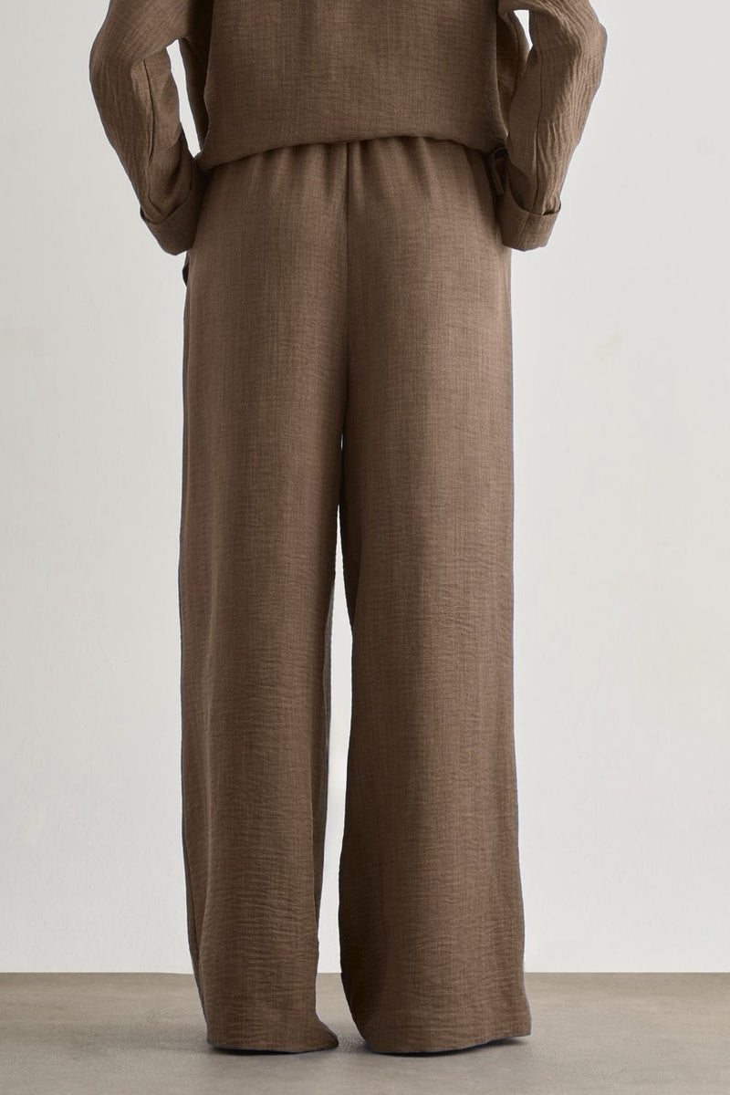  Mizalle Mizalle Women's Wide-Leg Pants - Brown - Bonton