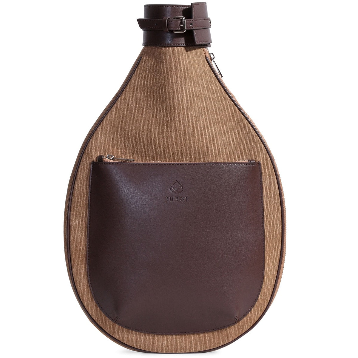  Jurgi Tennis Backpack - Brown Canvas & Leather - Brown - Bonton