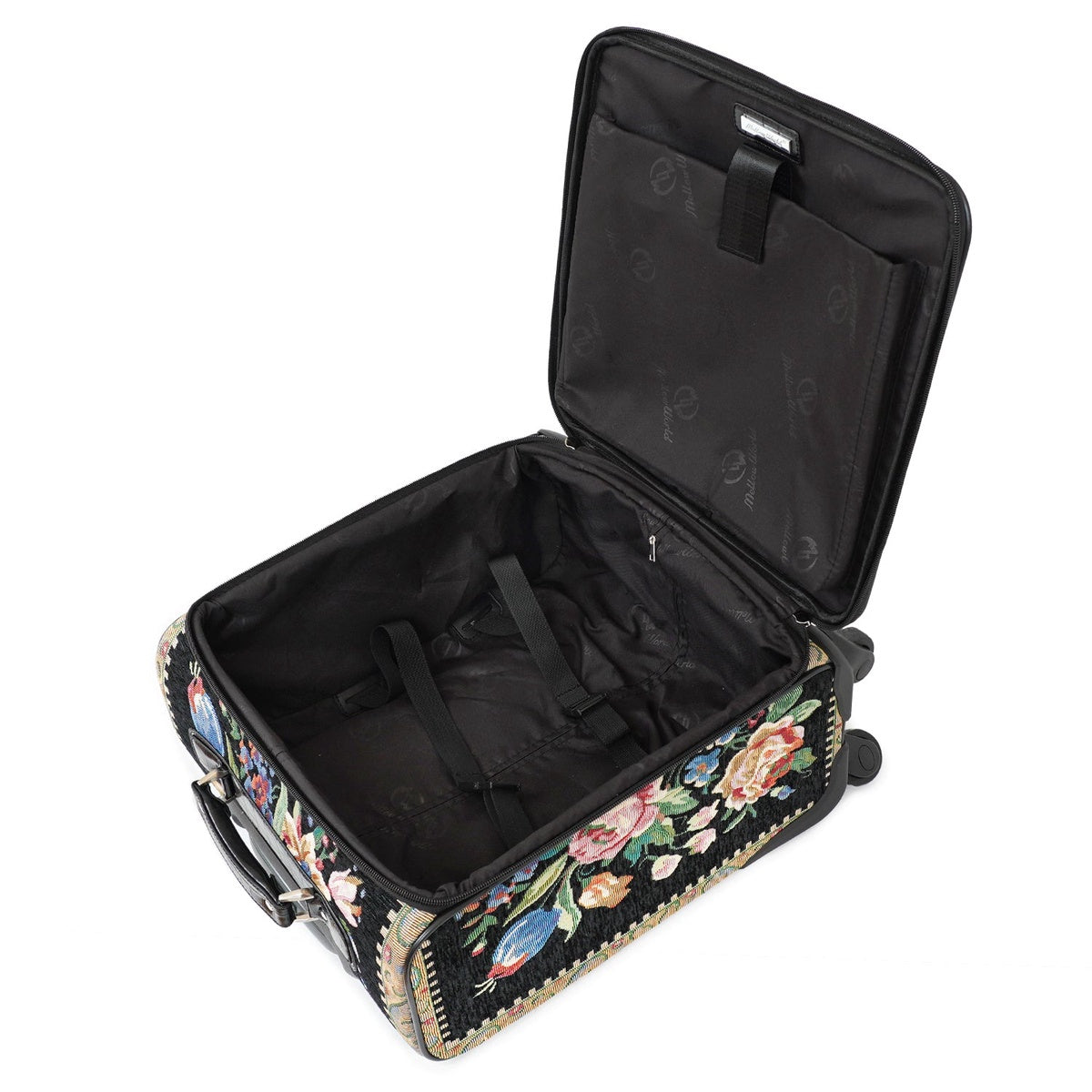  Mellow World Flower Shop Hand Beaded Suitcase - Black - Bonton