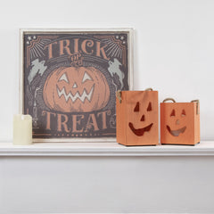 18.75" Trick or Treat Jack O Lantern Halloween Wall Sign