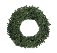 Pre-Lit Canadian Pine Commercial Size  Christmas Wreath - 8' - Multicolor Lights