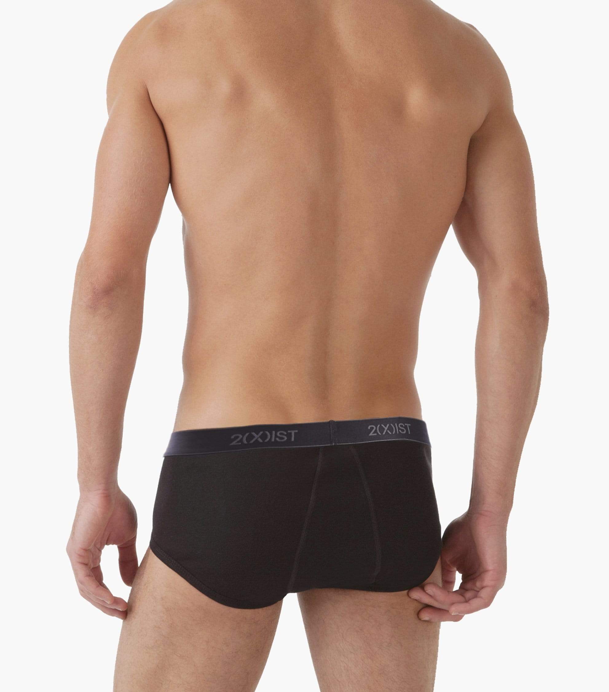  2xist Cotton 3pk Fly-front Brief - Navy/cobalt/porcelain - Bonton