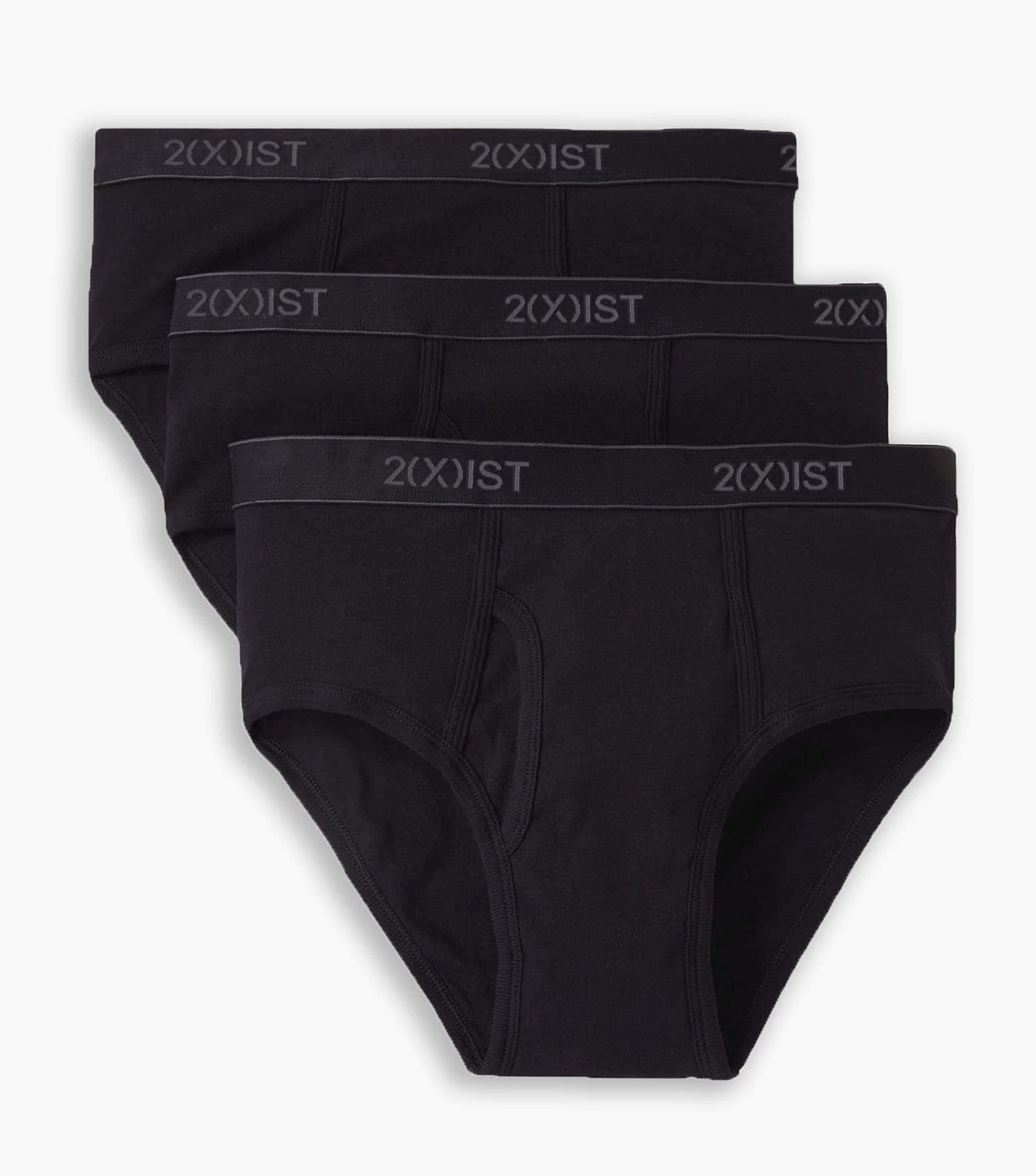  2xist Cotton 3pk Fly-front Brief - Navy/cobalt/porcelain - Bonton