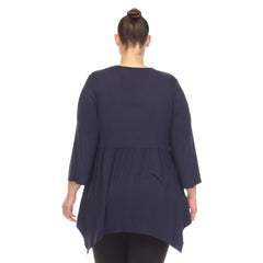 Plus Size Empire Waist V-Neck Tunic Top