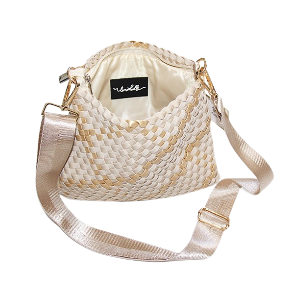  Lemonbella Faye Woven Crossbody Gold - Default Title - Bonton