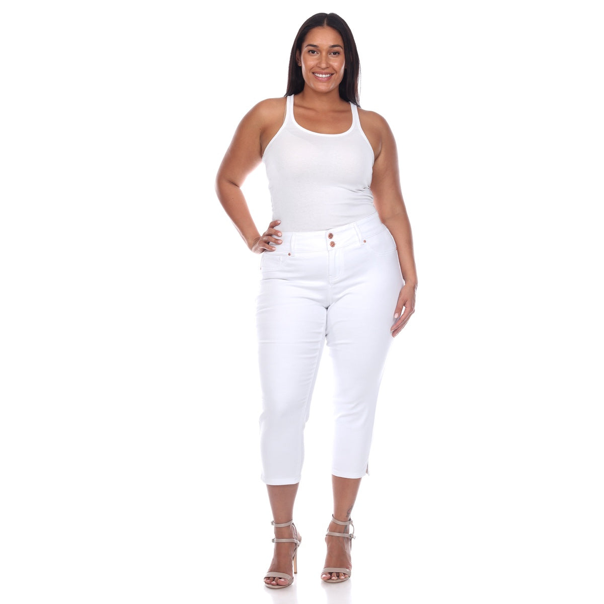  White Mark Plus Size Capri Jeans - 18 - Bonton