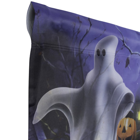 Pumpkins and Ghost Spooky Halloween Outdoor House Flag 28" X 40"
