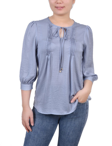 Elbow Sleeve Satin Blouse