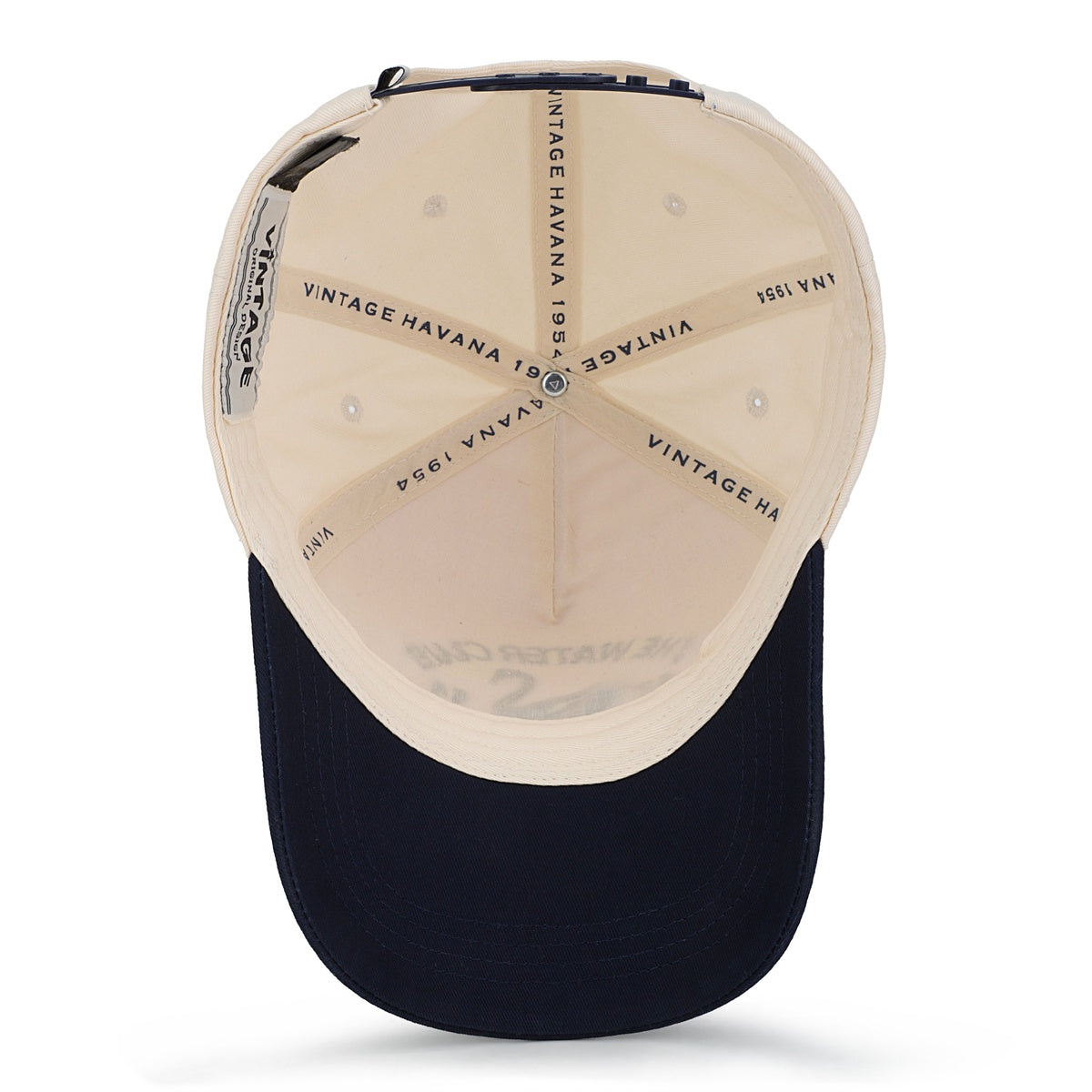  Vintage Havana Vintage Havana Trucker Hat for Women & Men – Navy & Tan Adjustable Cap – Embroidered 