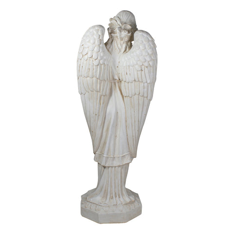 30" Ivory Angel With Arms Folded Outdoor Garden Statue