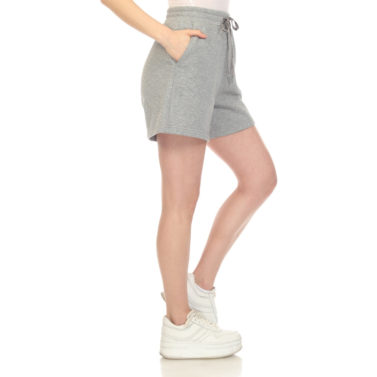  White Mark White Mark Women's Super Soft Drawstring Waistband Sweat Short - XL - Bonton