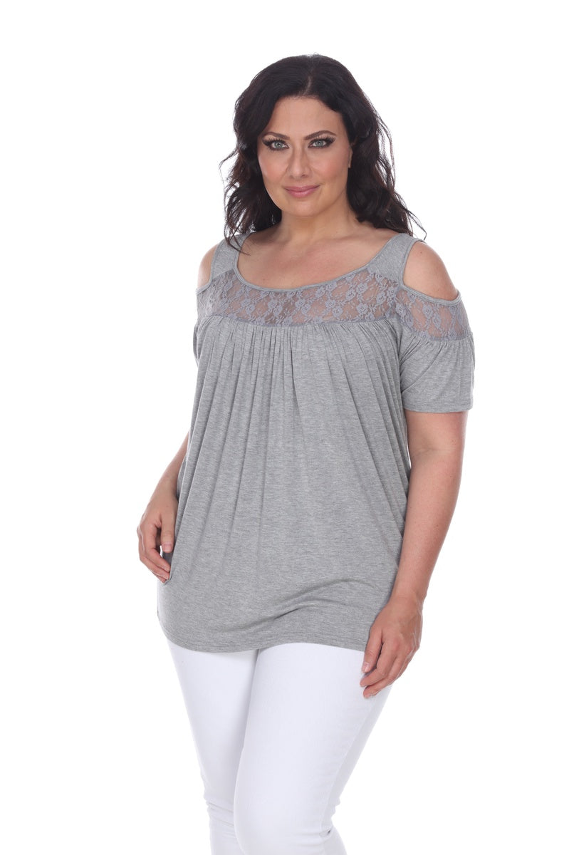  White Mark Plus Size Bexley Tunic Top - 1X - Bonton