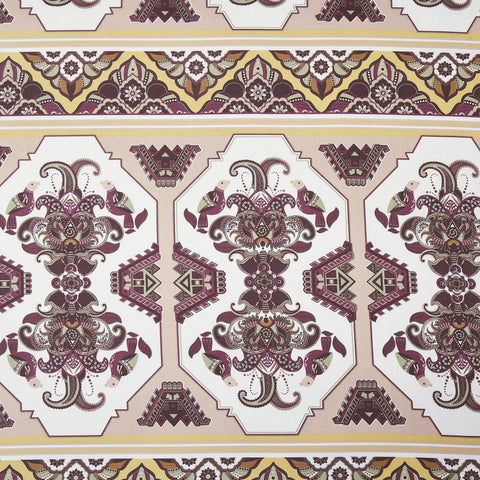 DaDa Bedding Majestic Oriental Kilim Fitted Sheet - w/ Pillow Cases Royal Persian Traditional Design Intricate Ornate Ornament Print - DaDa Bedding Collection