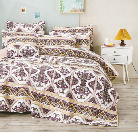 DaDa Bedding Majestic Oriental Kilim Bedspread - Royal Persian Traditional Design Intricate Ornate Ornament Print Coverlet w/ Shams by DaDa Bedding Collection