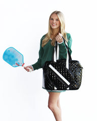 Judy Quilted Pickleball Tote Competitive Black