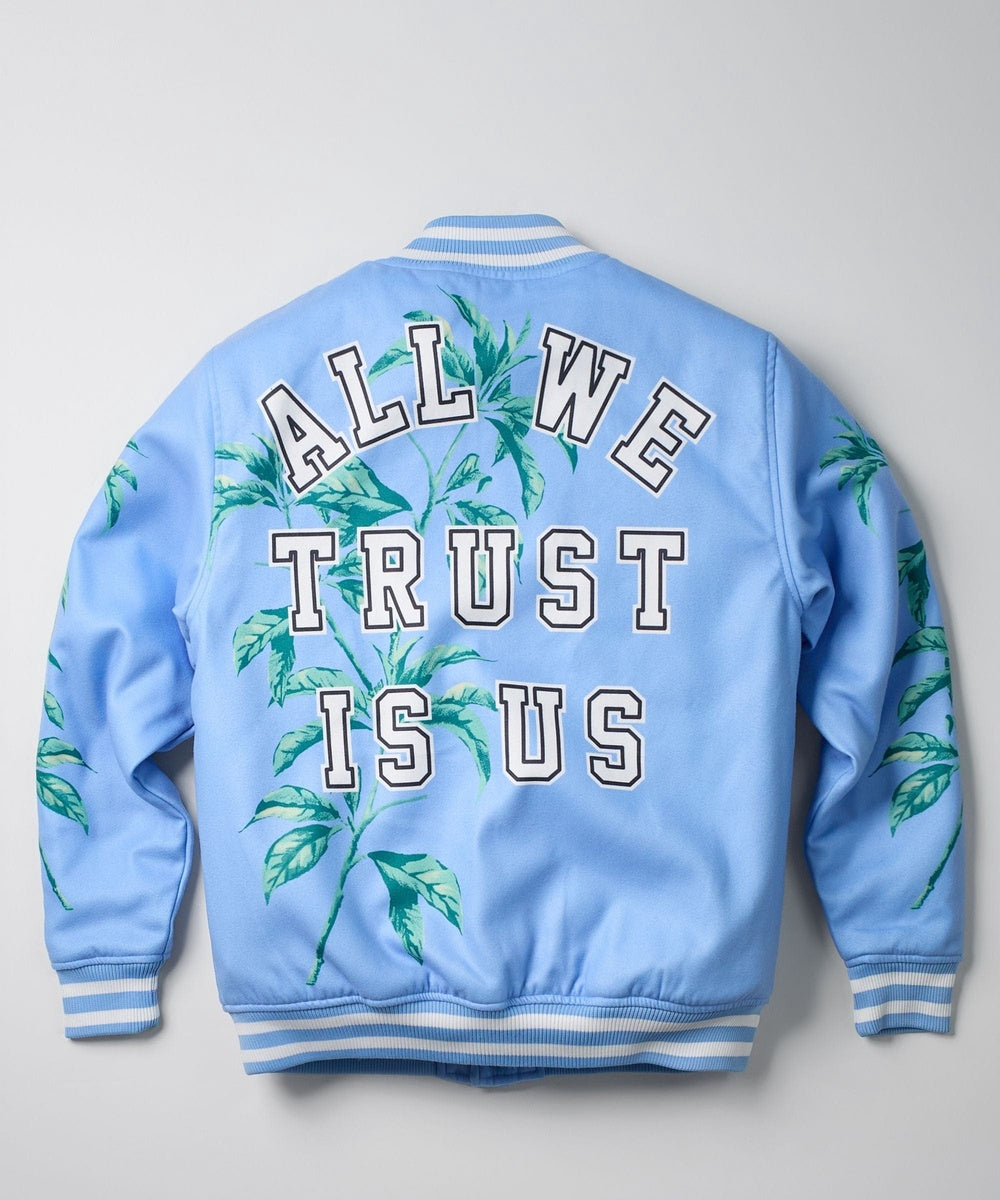  Reason Clothing Dove Wool Varsity Jacket - Light Blue - LIGHT BLUE - Bonton