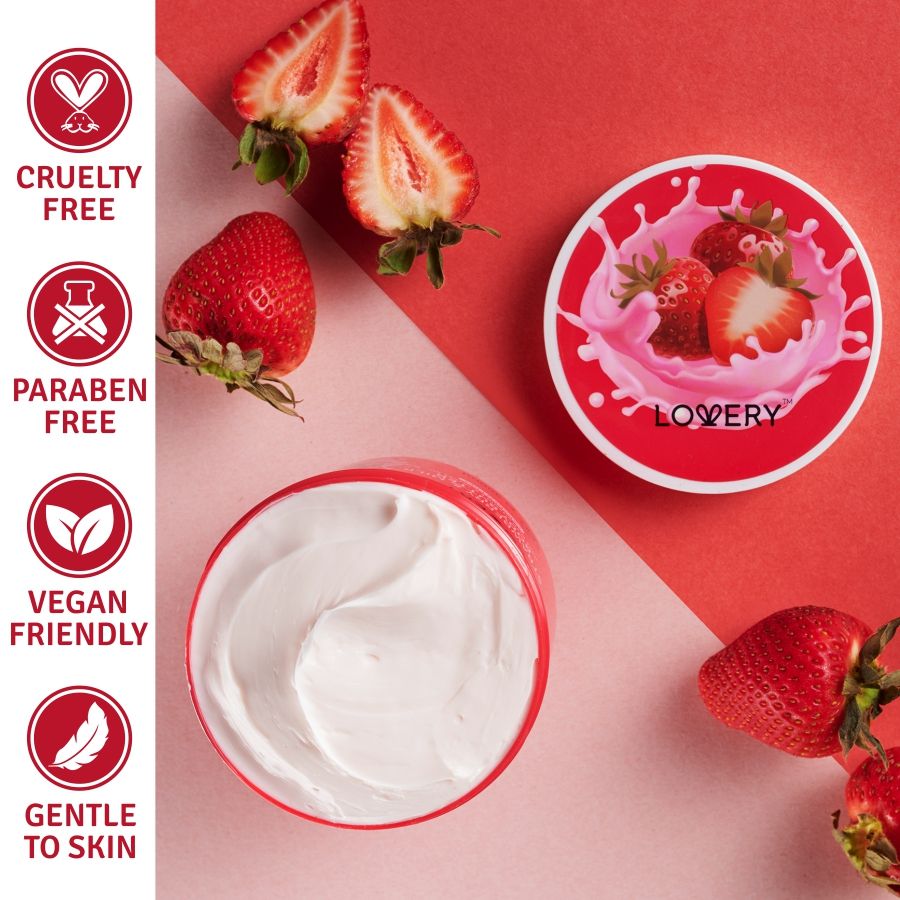  Lovery Strawberry Milk Whipped Body Butter - 2 Pack - Red - Bonton