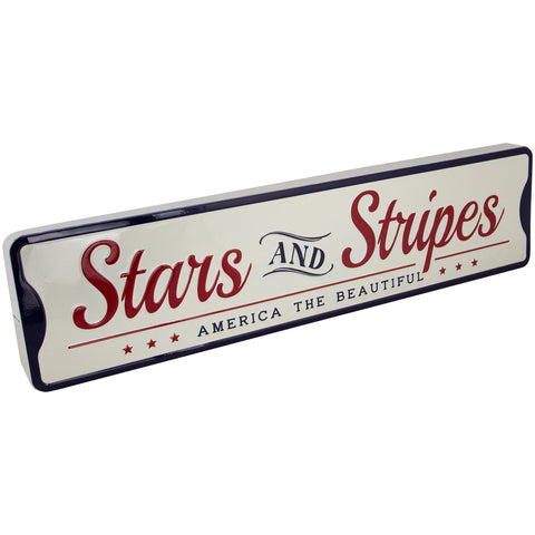 Stars and Stripes Americana Metal Wall Sign - 23.5"