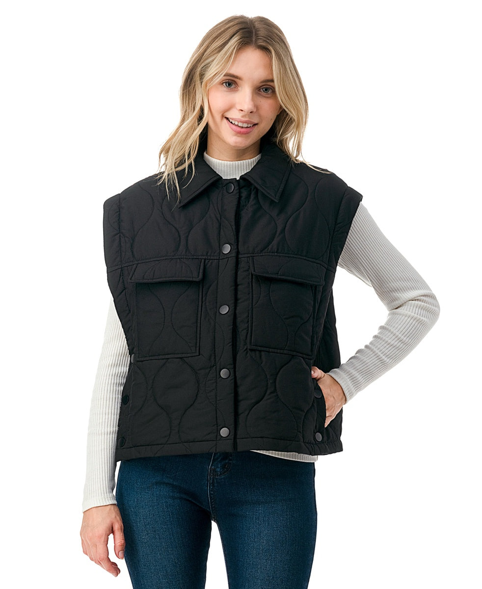  Marcus Adler The Sutton Vest - BLACK - Bonton