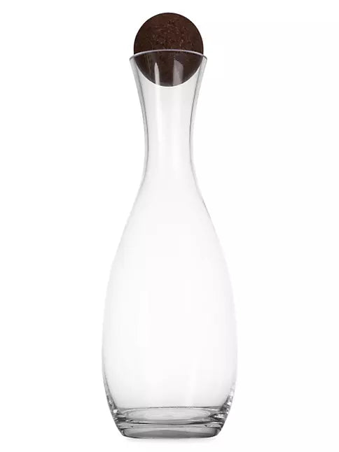  Widgeteer Sagaform By Widgeteer Nature Wine/Water Carafe with Cork Stopper - Clear/Brown - Bonton