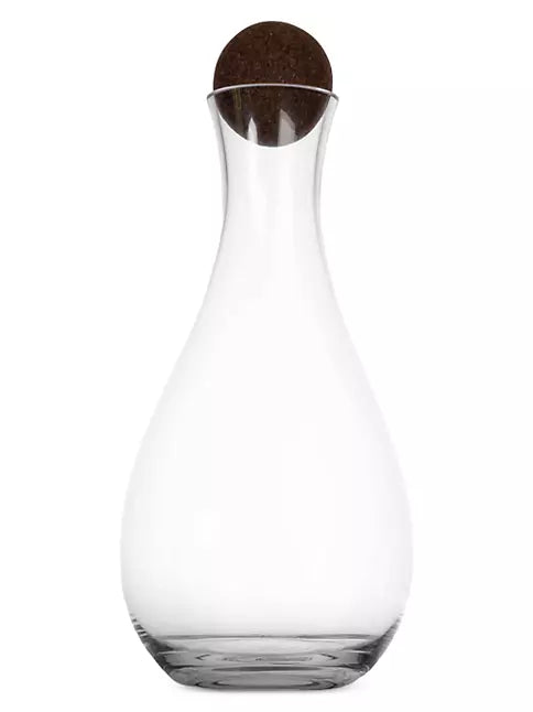  Widgeteer Sagaform By Widgeteer Nature Red Wine Carafe with Cork Stopper - Clear/Brown - Bonton