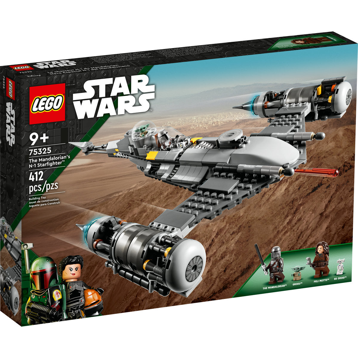  LEGO LEGO® Star Wars™ the Mandalorian’s N-1 Starfighter™ 75325 Building Kit 412 Pieces - Star Wars - Bonton