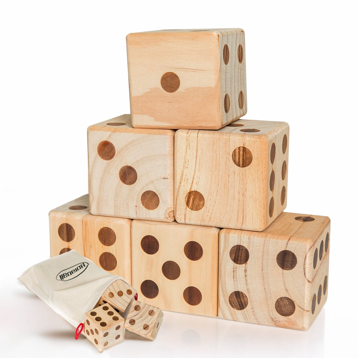  Bolaball Giant Wooden Yard Dice Set – Outdoor Lawn Game for Backyard, Camping & Beach - Default Title - Bonton