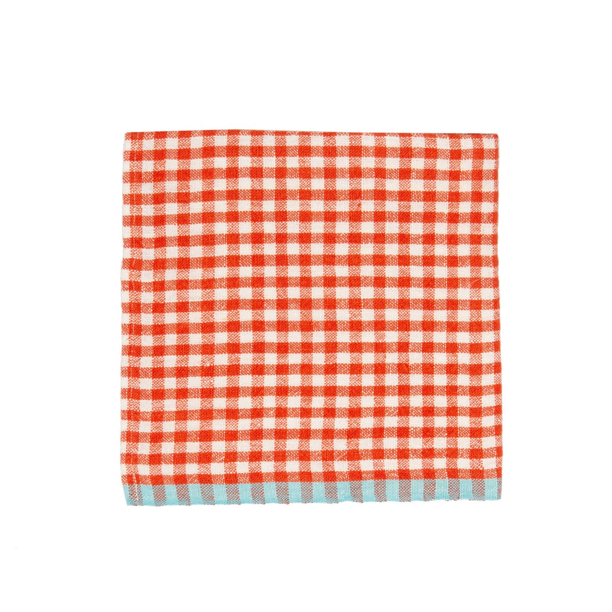  Caravan Two-Tone Gingham Napkins, Set of 4 - Natural & Dijon - Bonton