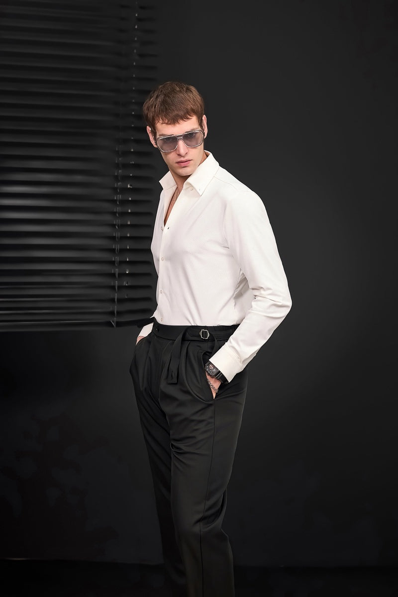 Barocco Wellington Side-Tab Trousers BLACK - BLACK - Bonton
