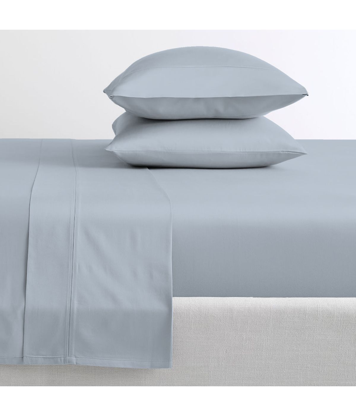  Purity Home Cotton 400 Thread Count Percale Sheet Set Light Blue - Light Blue - Bonton