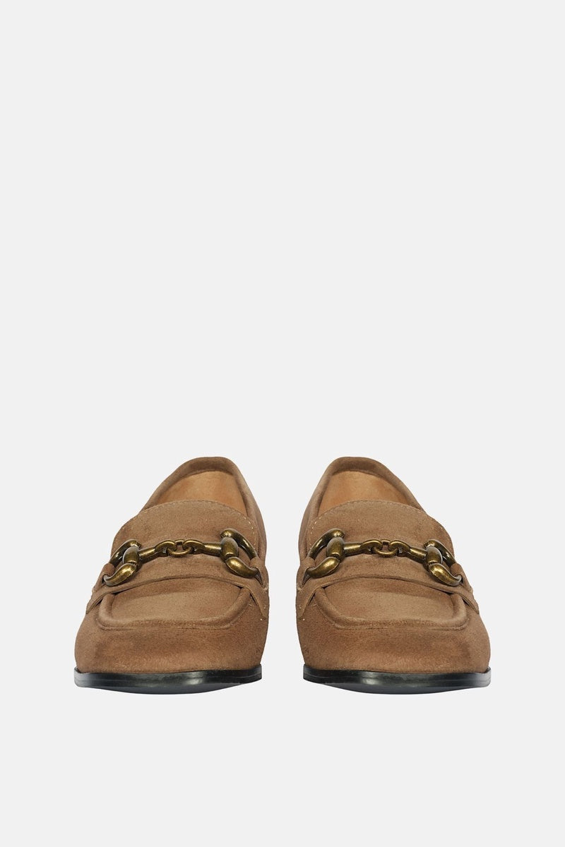  Saint G Jacqueline Suede - Flat Loafers - Dark Taupe - Bonton
