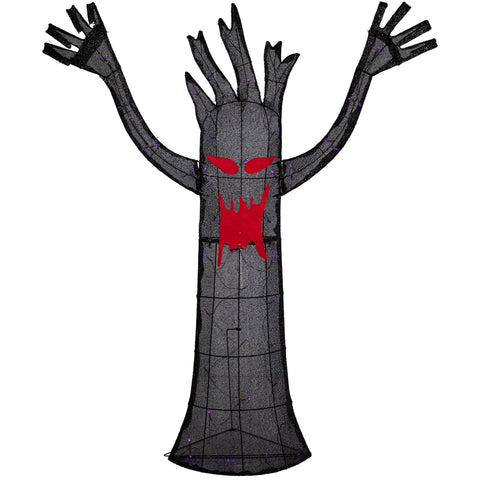 LED Lighted Terrifying Tree Outdoor Halloween Decoration - 55" - Purple Lights