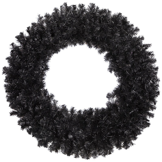 Colorado Spruce Artificial Halloween Wreath - 36" - Black - Unlit