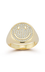 Smiley Face Signet Ring