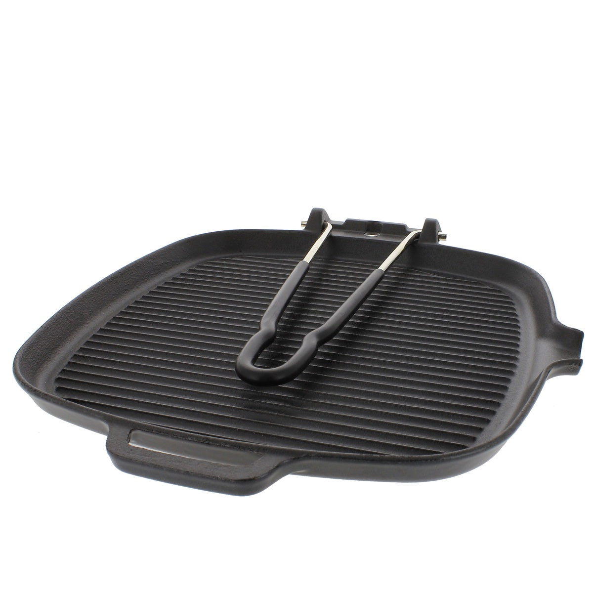  Chasseur Chasseur 9-Inch Square French Cast Iron Grill With Folding Handle (CI_32722) - Default Title - Bonton