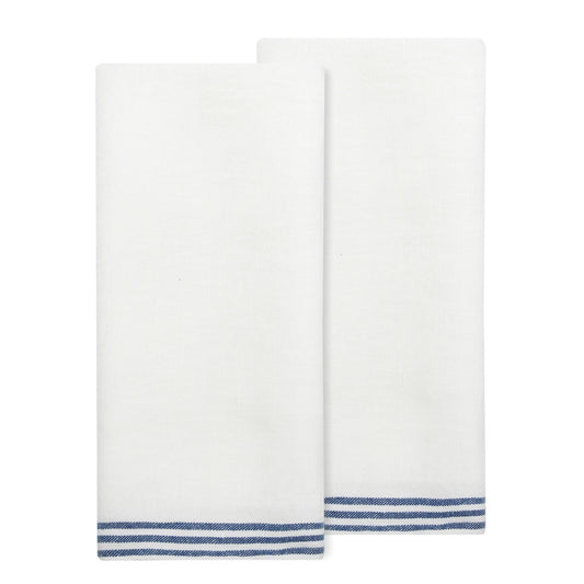 Alsace White Tea Towels 20x30 - Set of 2