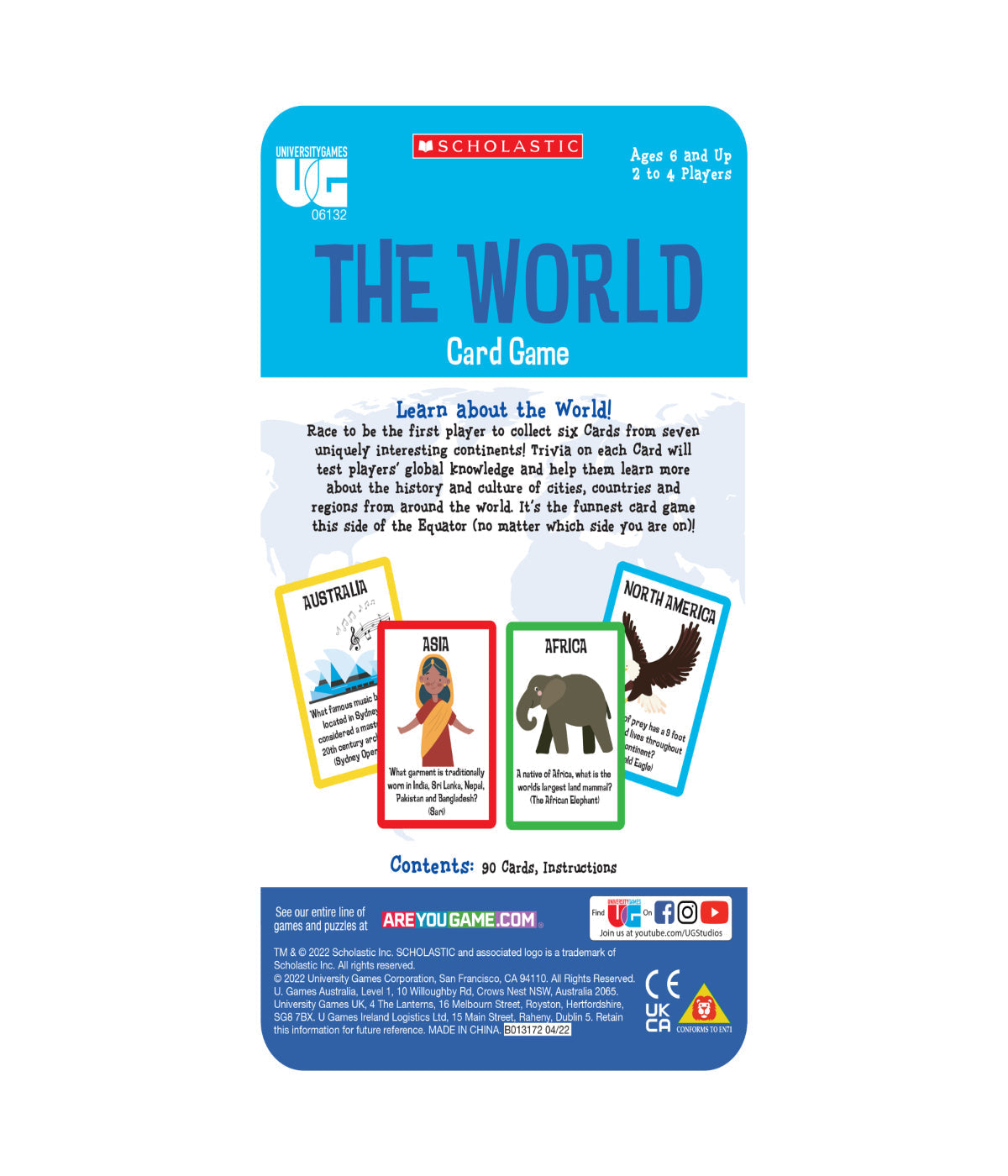  Scholastic The World Card Game Multi - Multi - Bonton