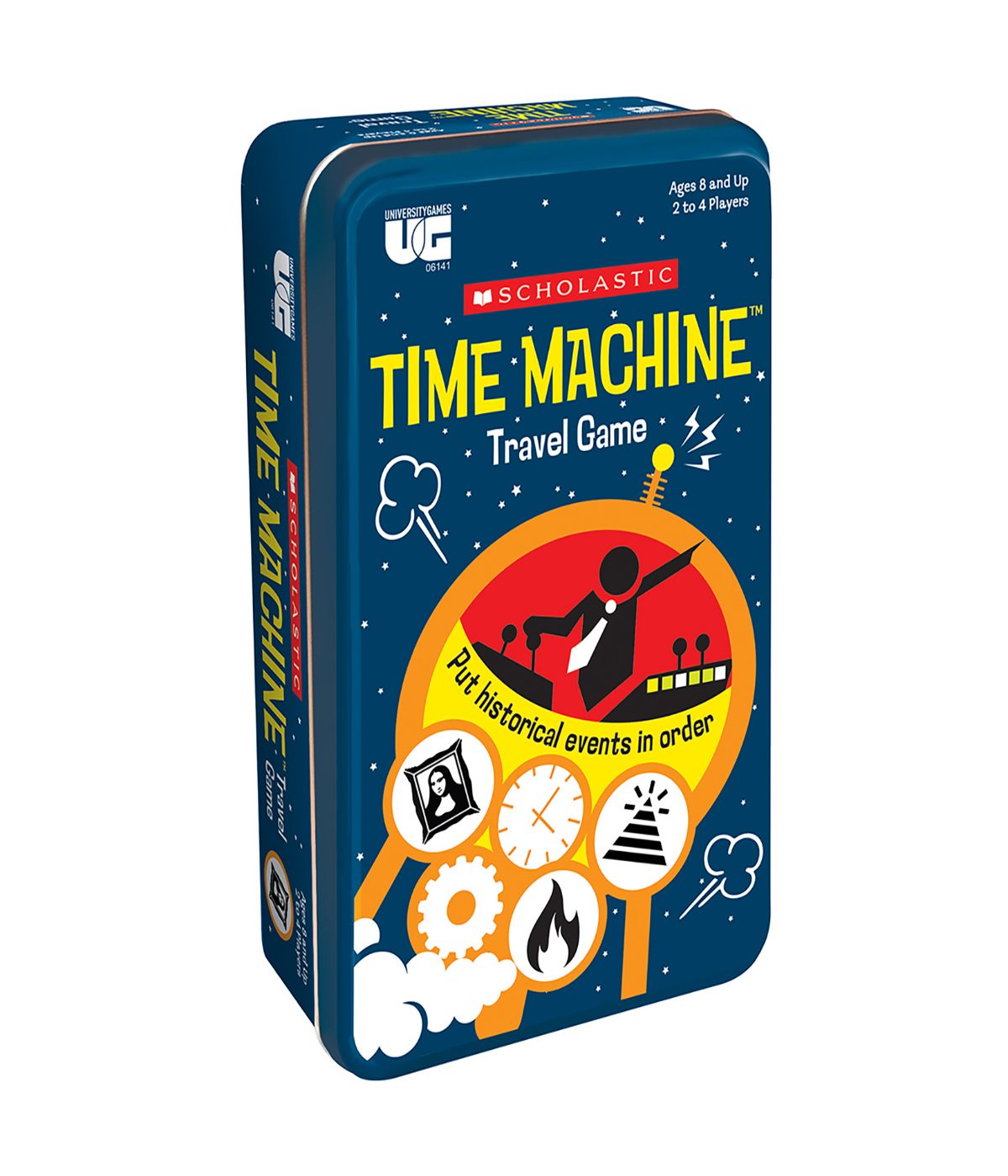  Scholastic Time Machine Travel Game Tin Multi - Multi - Bonton