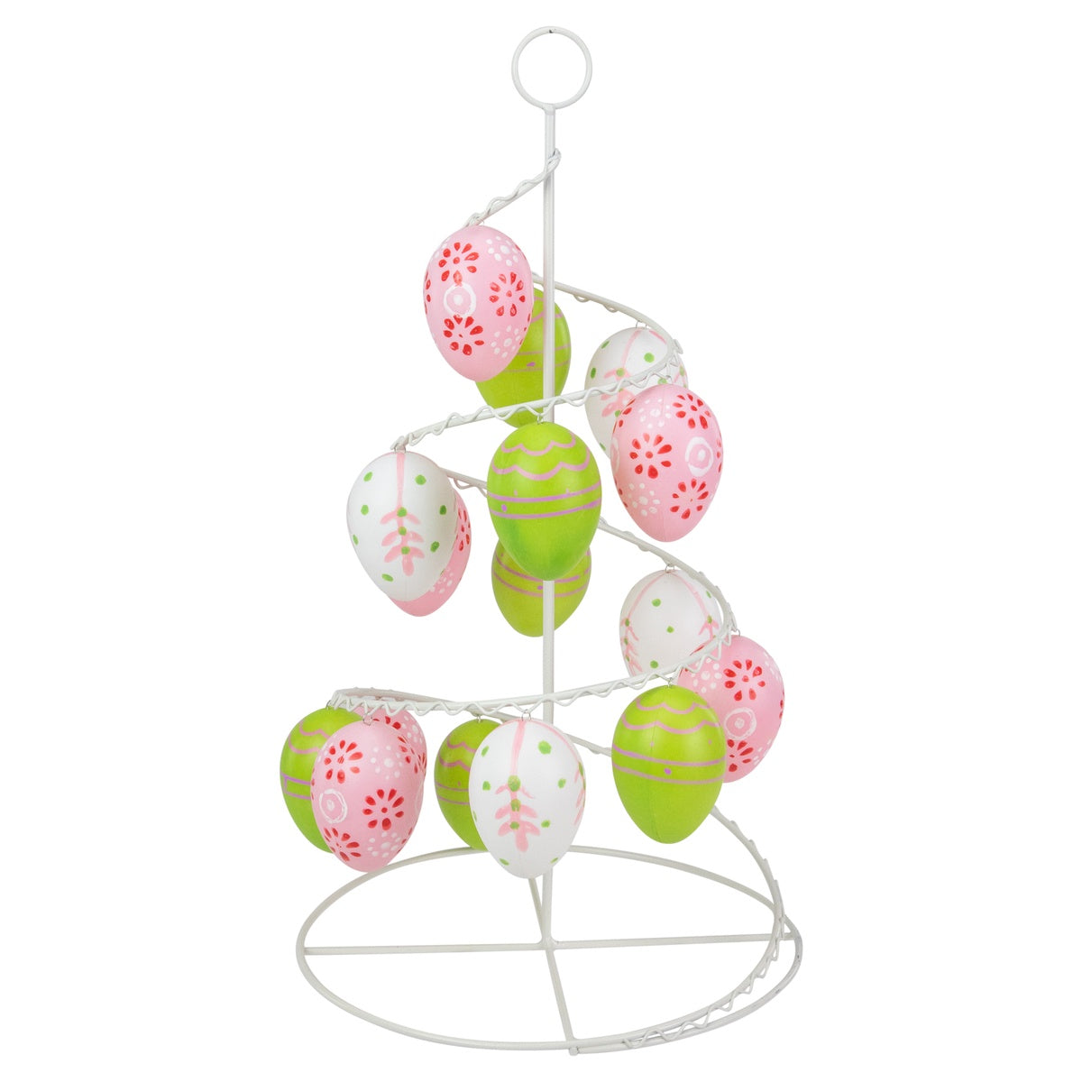  Northlight Floral and Striped Decorative Easter Egg Tree - 14.25