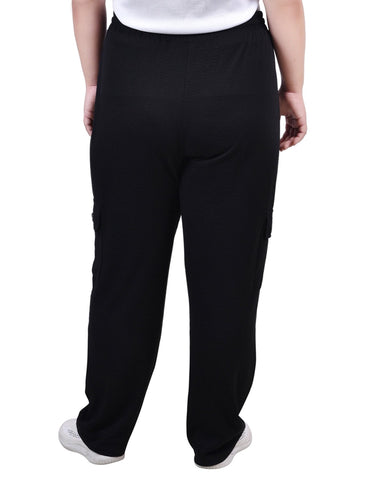 Plus Size Knit Gauze Pants