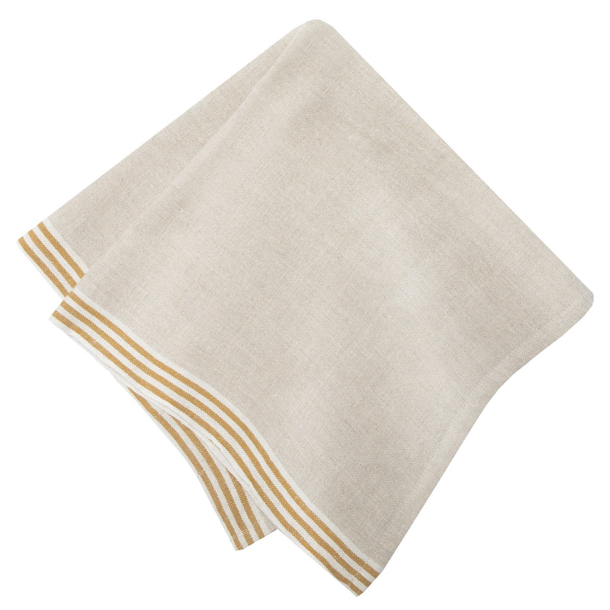  Caravan Alsace Natural Napkins 20x20 - Set of 4 - Natural & Blue - Bonton