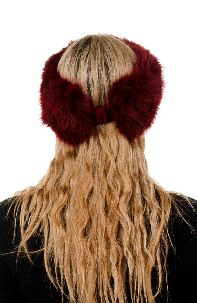  Marcus Adler Faux Fur Headband - Black - Bonton