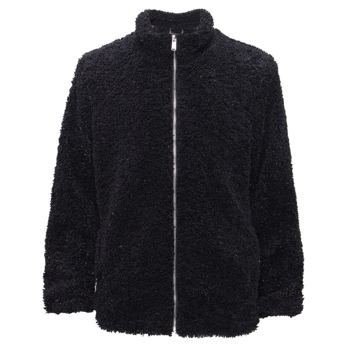  Barocco Teddy Luxe Fleece Zip-Up Jacket BLACK - BLACK - Bonton