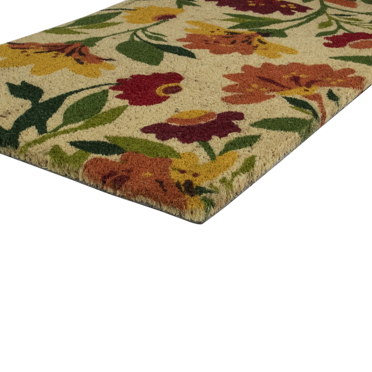  Northlight Natural Coir Autumn Floral and Foliage Door Mat 18