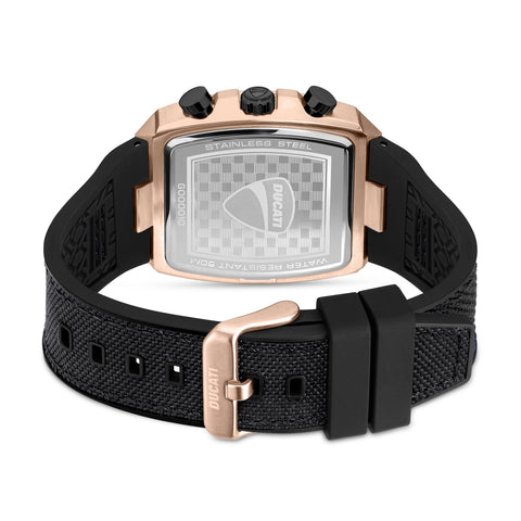 Ducati Chrono Watch Blk  Silicon Nylon Strap