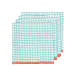 Two-Tone Gingham Napkins, Set of 4