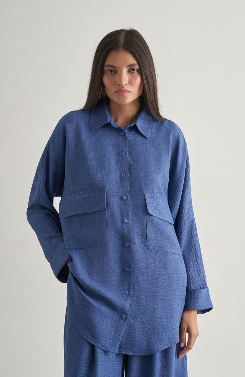 Mizalle Mizalle Tunic - Indigo - Bonton