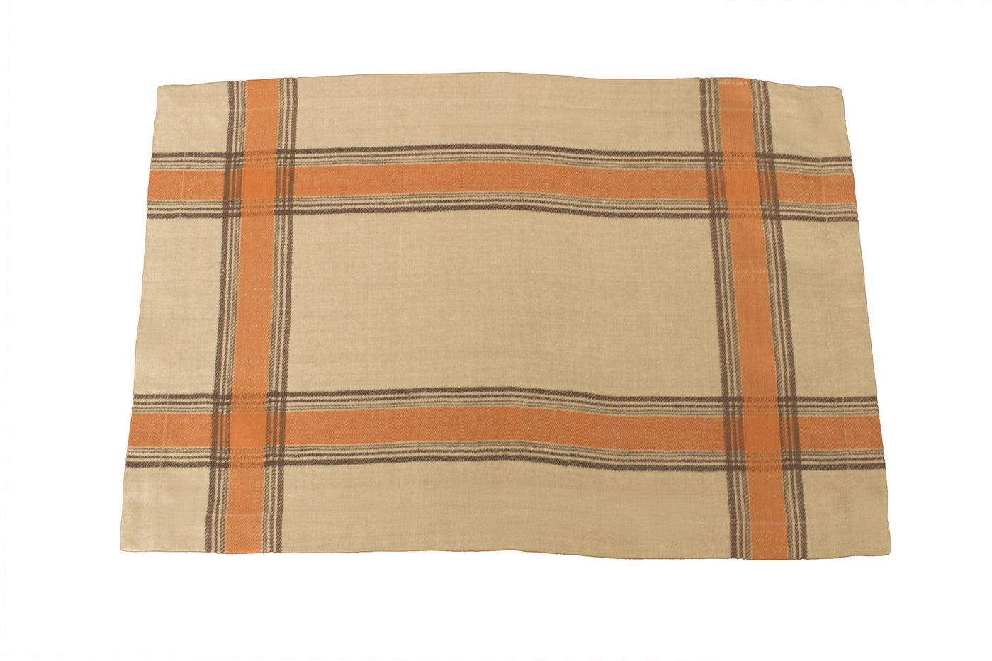  French Home French Home Linen Set of 6 Boulevard Placemats - Tan, Terracotta, Chocolate - Default Title - Bonton