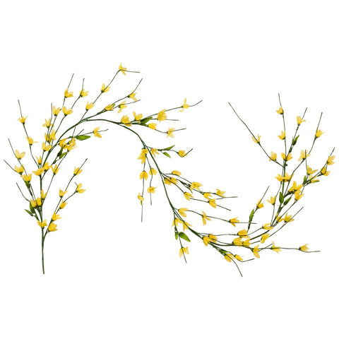 5' X 2" Green and Yellow Artificial Spring Floral Garland - Unlit